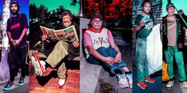 Oamenii Străzii modele într-un photo shoot de modă urbană