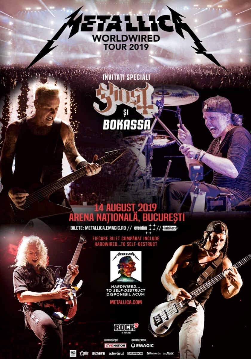 Concert Metallica 14 august Arena Naționala - program și reguli