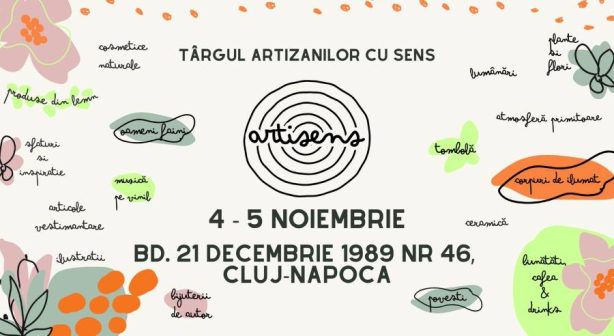 Artisens - târgul artizanilor cu sens, 4-5 noiembrie, Cluj